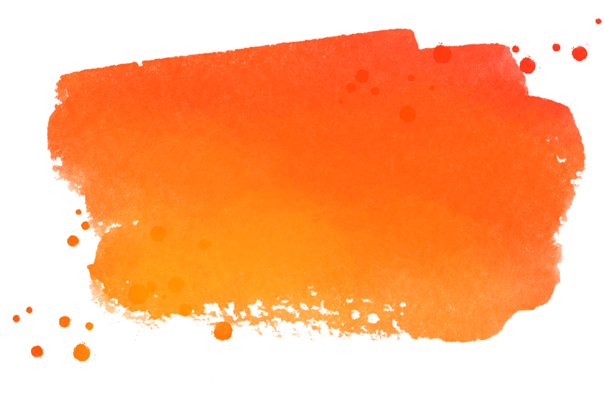 Orange Watercolor Brushstroke
