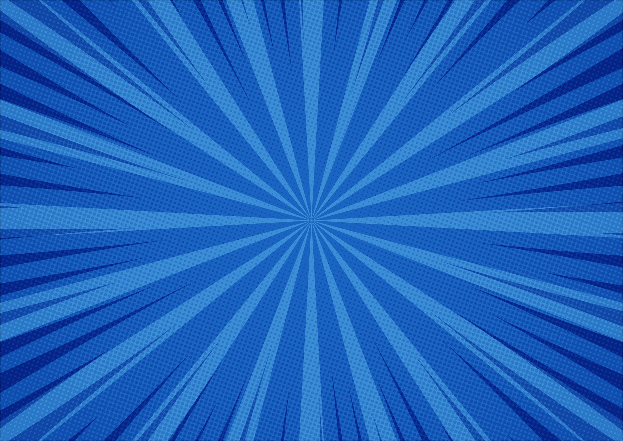 Abstract Comic Blue Background Cartoon Style. Sunlight.